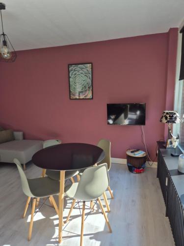 Een TV en/of entertainmentcenter bij Natuurhuisje
