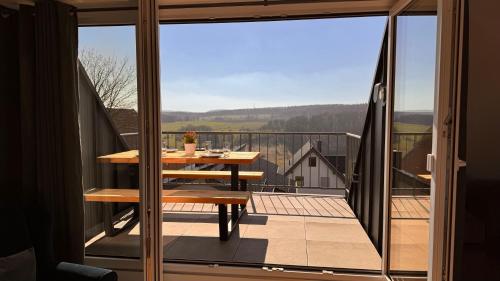 Balkón nebo terasa v ubytování Feriendomizil Rietholzblick