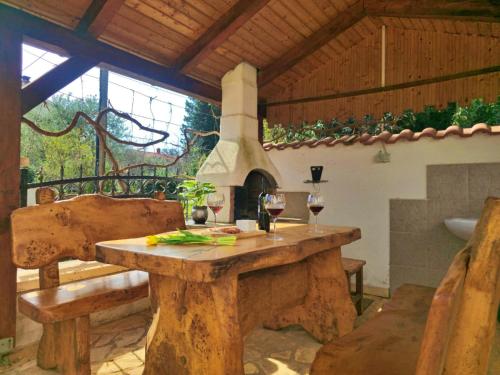 Χώρος καθιστικού στο Green oasis Tajči