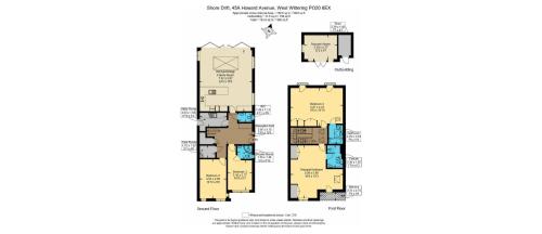 a floor plan of the first floor of a house at Luxury designer coastal home for 10 with hot tub in West Wittering