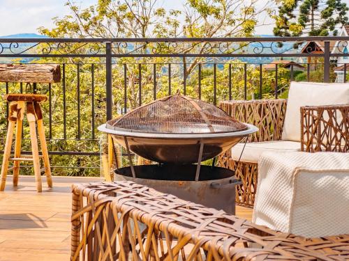 Balcon ou terrasse dans l'établissement Pousada Ville Le Mont - Campos do Jordao
