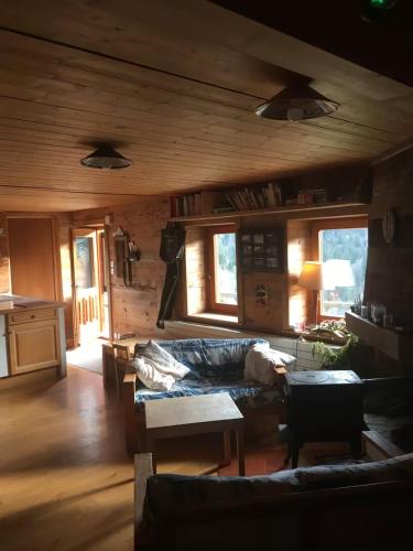 Χώρος καθιστικού στο Chalet La Grangette