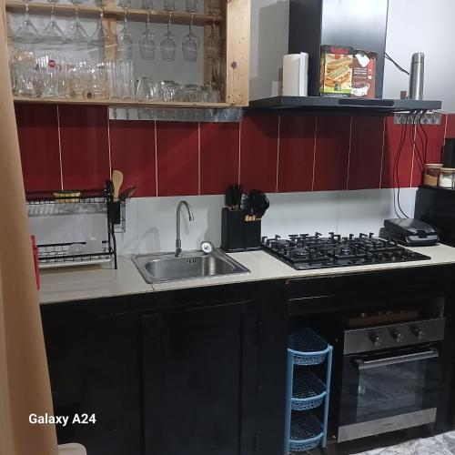 Kuchyň nebo kuchyňský kout v ubytování Casa brunosky