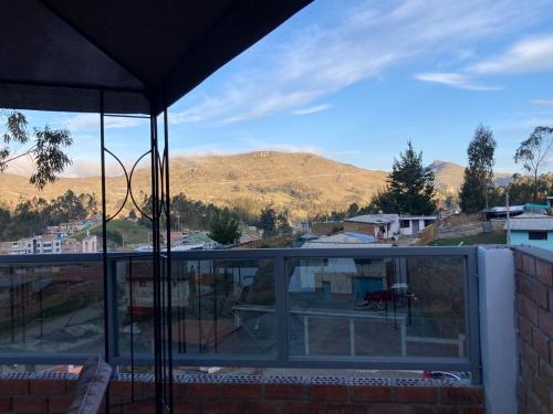 En generel udsigt til bjerge eller udsigt til bjerge taget fra hotellet