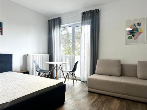 Χώρος καθιστικού στο Przyjaźni 16 Apt 25 - Self Check-In 20h - Lift