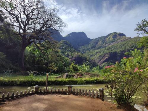 a view of a valley with mountains in the background at Eco Lodge Meemure & Adventure Park in Meemure