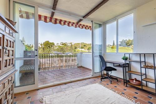 Balkoni atau teres di Perfect for Family, Golf & Beach