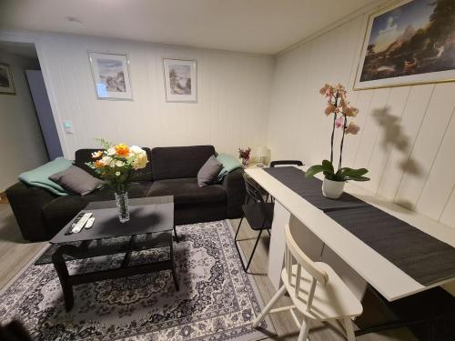 Χώρος καθιστικού στο Nice and child friendly apartment in Gulset Skien