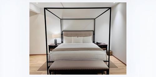Casa Haus Hotel Puebla Centro Históricoにあるベッド