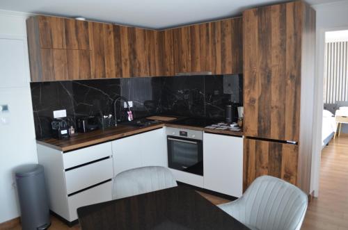 Kuchyň nebo kuchyňský kout v ubytování ApartHotel
