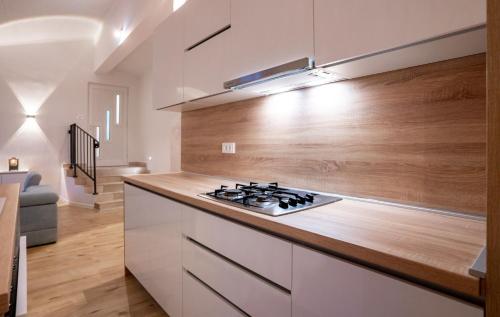 a kitchen with a stove top in a room at Apartment Grguric Apartments in Palit