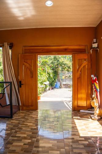an open door to a room with a patio at San Gabriel Kalyäkä No 02 in San Gabriel