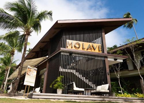 a restaurant with a sign that reads nova at Balai Adlao in El Nido