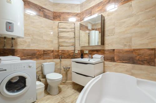 Koupelna v ubytování Petrovdom Apartment 7-27 in RC Kvartet, 16Г Vasyl Lypkivskyi Street