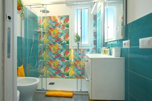 Un baño de Villetta with private jacuzzi