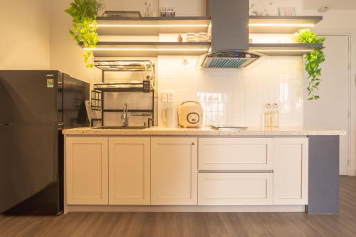 Dapur atau dapur kecil di Căn hộ Vip 2Phòng ngủ 2 View- Huế Ơi 3