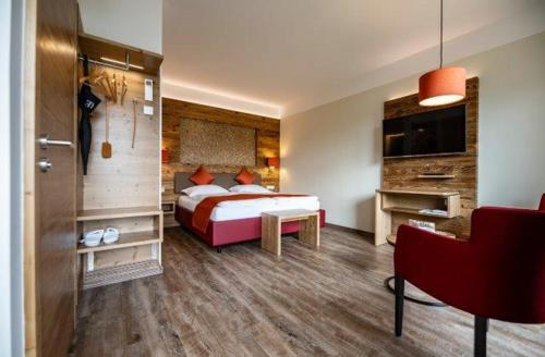 Cama o camas de una habitación en Triad Gästehaus DZ