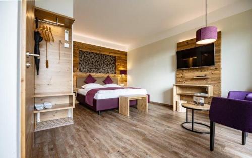 Cama o camas de una habitación en Triad Gästehaus DZ