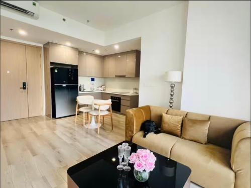 Kuchyň nebo kuchyňský kout v ubytování Hera Luxury Apartmant 5 sao - View Excellence