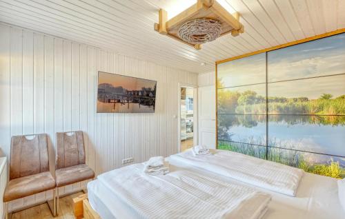 Katil atau katil-katil dalam bilik di Beautiful Home In Zerpenschleuse