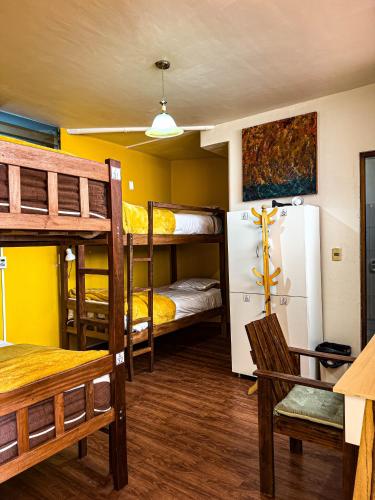 Postel nebo postele na pokoji v ubytování Lobo Hostel La Paz