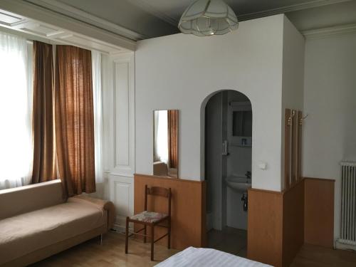 Posteľ alebo postele v izbe v ubytovaní Pension Ani