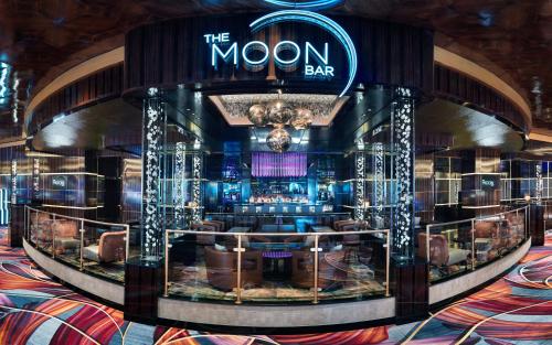 a stage at the moon bar at the disney dream at The Royal at Atlantis in Nassau
