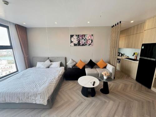 Postel nebo postele na pokoji v ubytování Homestay garden Greenbay