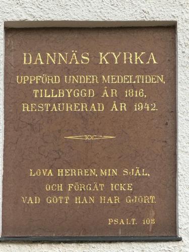 a plaque on the side of a building at House with playground visit Isaberg and High Chaparral in Dannäs