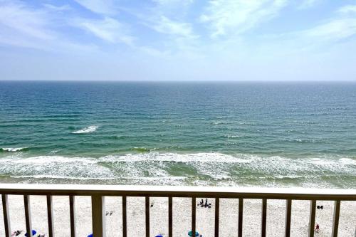 a view of the ocean from a beach at Crystal Shores1006 condo in Gulf Shores