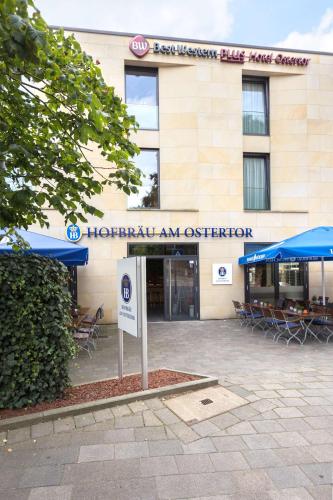 a hospital building with a sign in front of it at Best Western Plus Hotel Ostertor in Bad Salzuflen