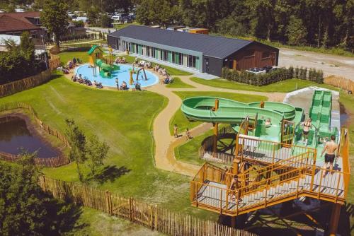 an aerial view of a playground with a water park at Camping Marvilla Parks Kaatsheuvel in Kaatsheuvel