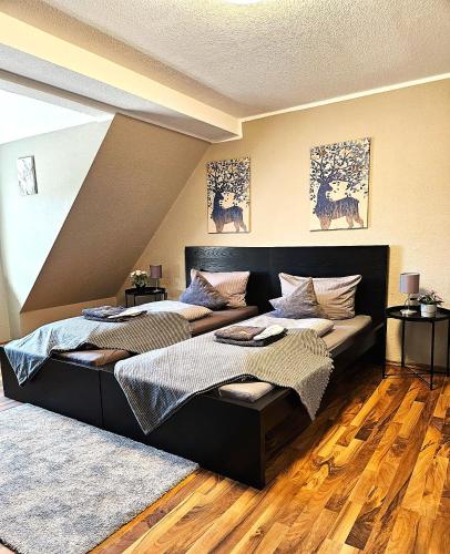 Katil atau katil-katil dalam bilik di Liro Apartments Mönchengladbach