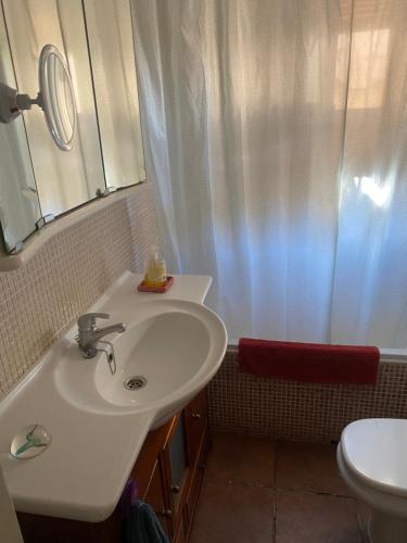 a bathroom with a sink and a toilet at Coqueta habitación doble in Mairena del Aljarafe