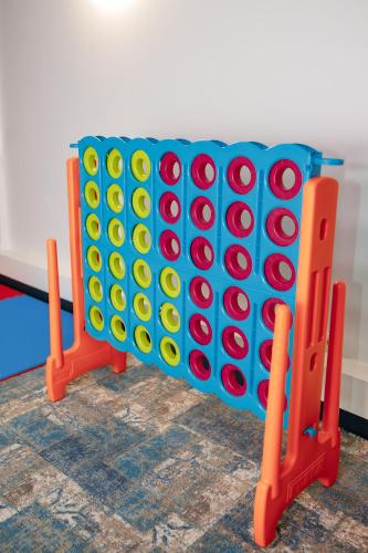 a giant abacus is sitting on a table at BeachSide in Eckernförde
