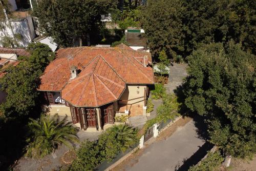 an overhead view of a house with an orange roof at Roseto Villa Dream - Free parking - Near the BEACH - 400 mq garden in Fregene