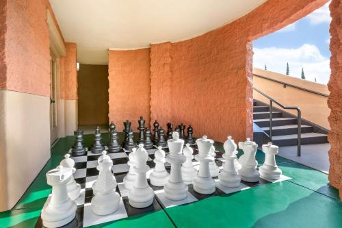 a chess board on a table in a room at Hilton Vacation Club Varsity Club Tucson in Tucson