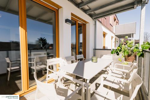 Balkón nebo terasa v ubytování 124 QM - Exklusiv & Top angebunden - Werse Loft by youpartments
