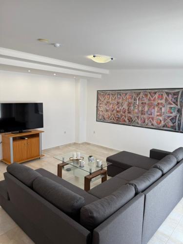 Μια τηλεόραση ή/και κέντρο ψυχαγωγίας στο Pandora Apartment Haraki