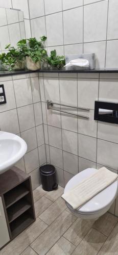 Koupelna v ubytování Apartmenthaus Wertheim
