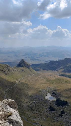 a view from the top of a mountain at Guest House Ethno Village Milogora in Pluzine