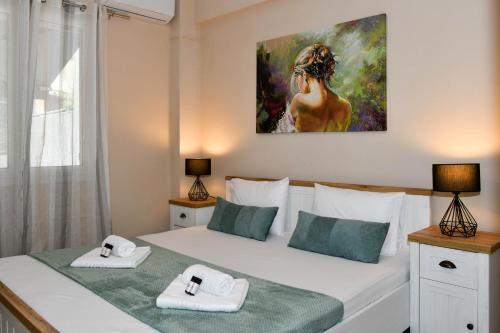 Postel nebo postele na pokoji v ubytování Secret Yard Luxury Apartment
