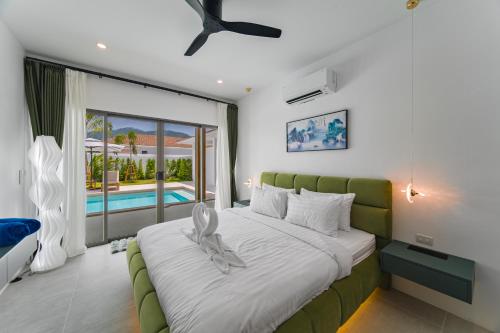 Katil atau katil-katil dalam bilik di New Luxury 3 Bedroom Villa in Lamai area , Olive Villa