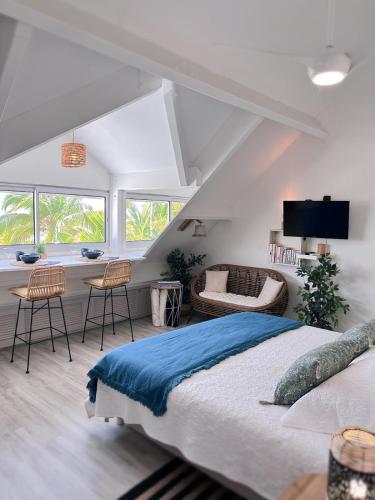 Llit o llits en una habitació de New sea view studio