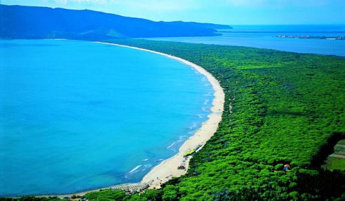 an aerial view of a beach and the ocean at Affitti Brevi Toscana - Villa Charme Simple in Fonteblanda