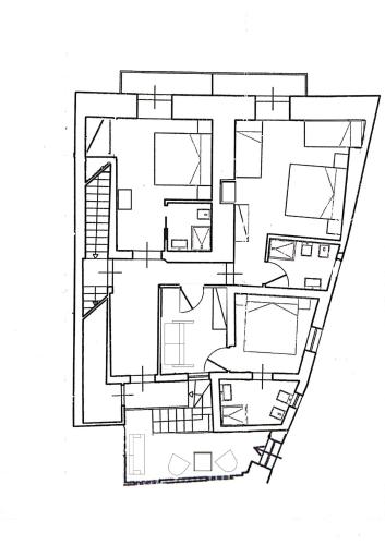 a floor plan of a house at Le vie del centro in Sciacca