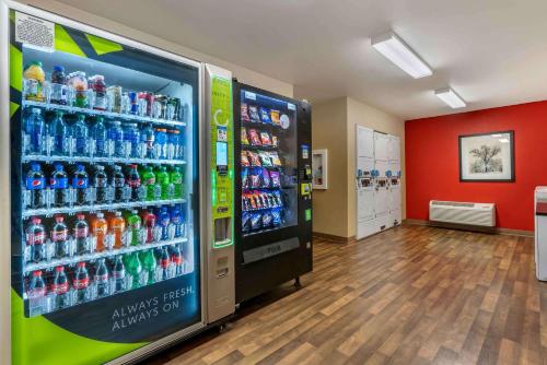 a store with two soda machines in a room at Extended Stay America Suites - Sacramento - West Sacramento in West Sacramento