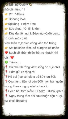 a screenshot of a text message with the words karma at Căn Hộ "2" OaSky View biển 3 Phòng 5 Giường- Oasky Sea View Apartment in Vung Tau