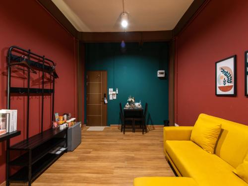 Χώρος καθιστικού στο The City Yaowarat Hotel