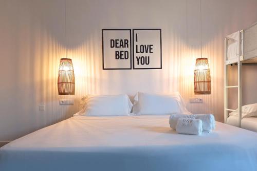 Katil atau katil-katil dalam bilik di Hostal Boutique Bajío